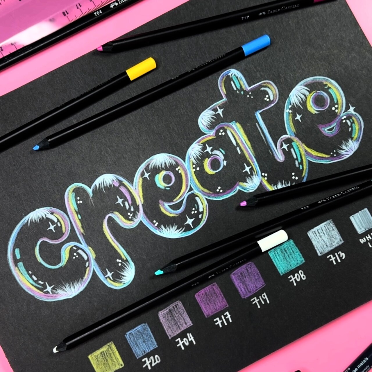 Fun Bubble Lettering Class with Faber-Castell®