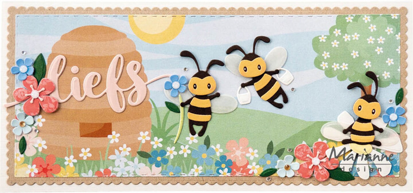 Marianne Design  A4 Cutting Sheet - Eline&#x27;s Flower Garden Backgrounds