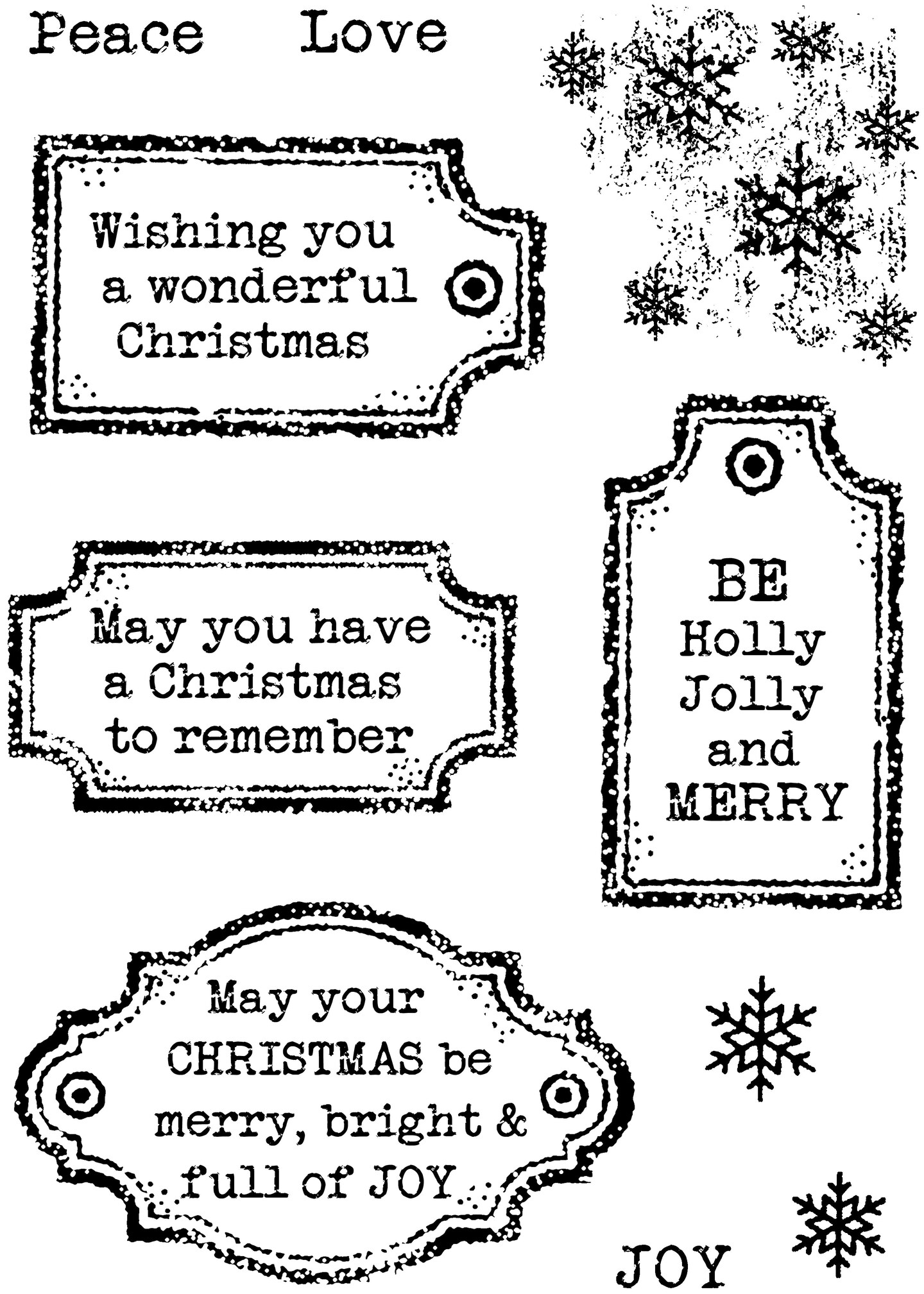 Woodware Craft Collection Woodware Clear Singles Christmas Old Labels 4 in x 6 in Stamp Set