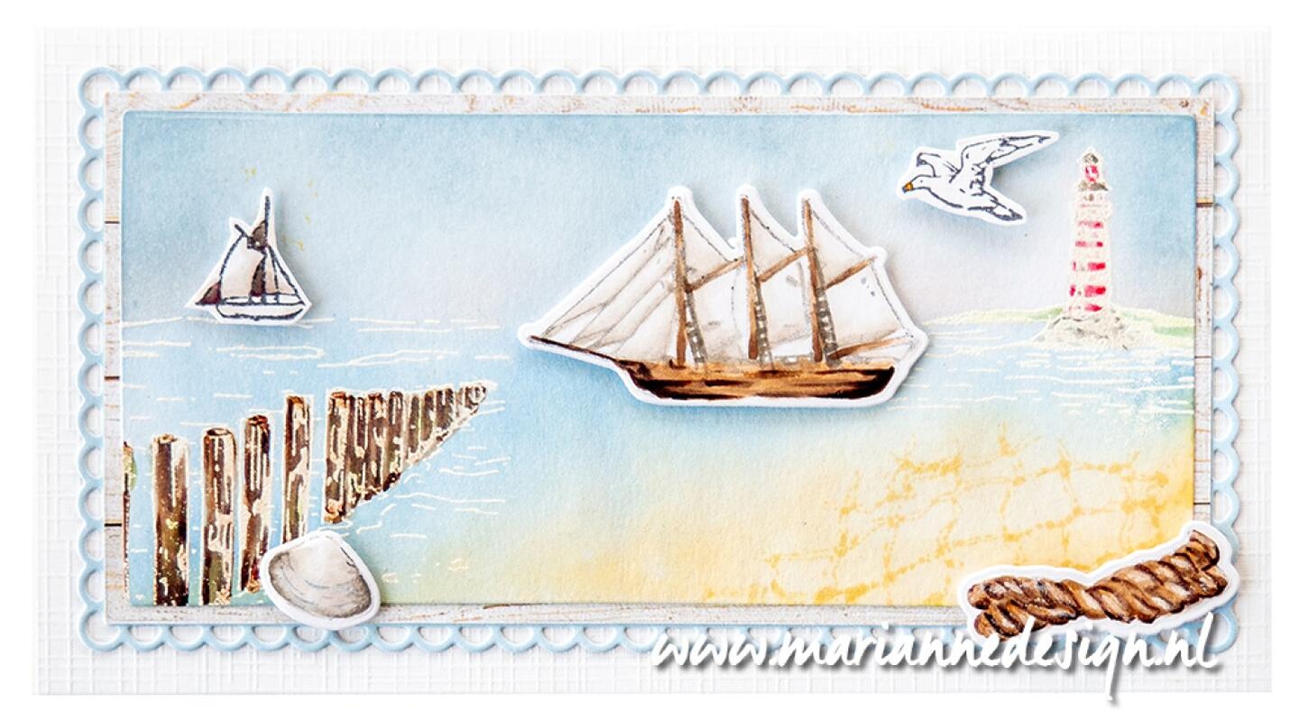 Marianne Design  Clear Stamp - Tiny&#x27;s Art - Fishnet