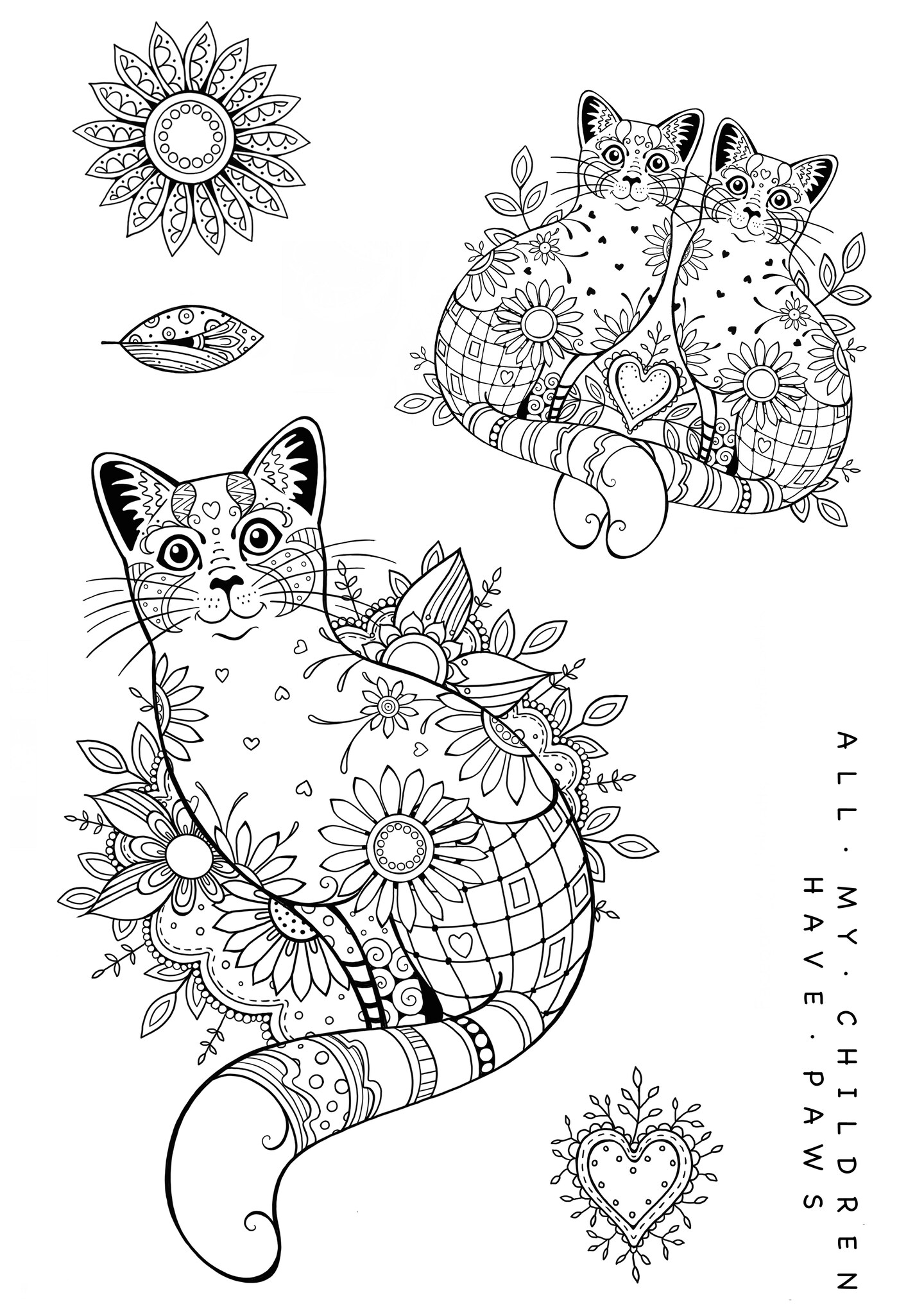 Katkin Krafts  Sitting Pretty 6 in x 8 in Clear Stamp Set