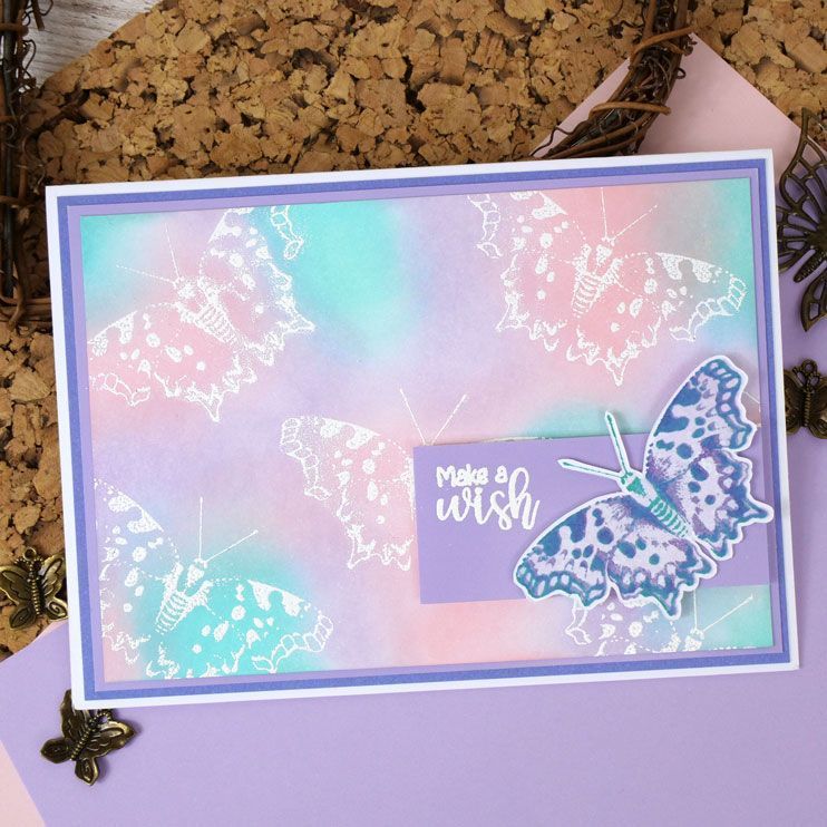 Hunkydory Crafts For The Love Of Stamps - Layering Comma Butterfly