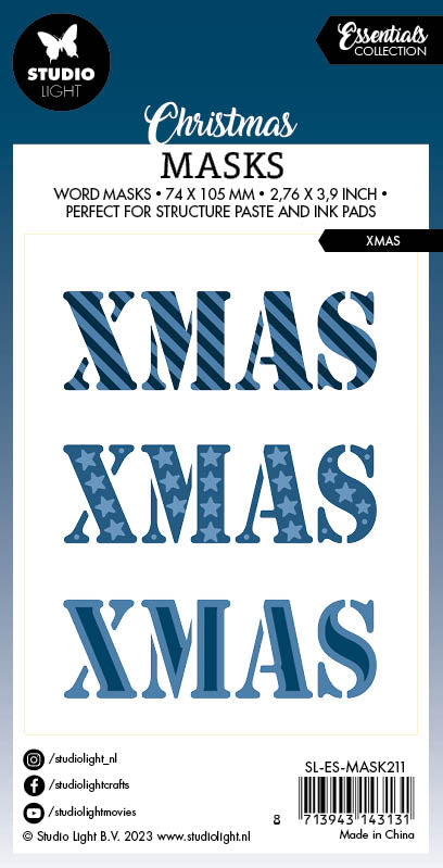 Studio Light SL Mask XMAS Essentials 74x105x1mm 1 PC nr.211