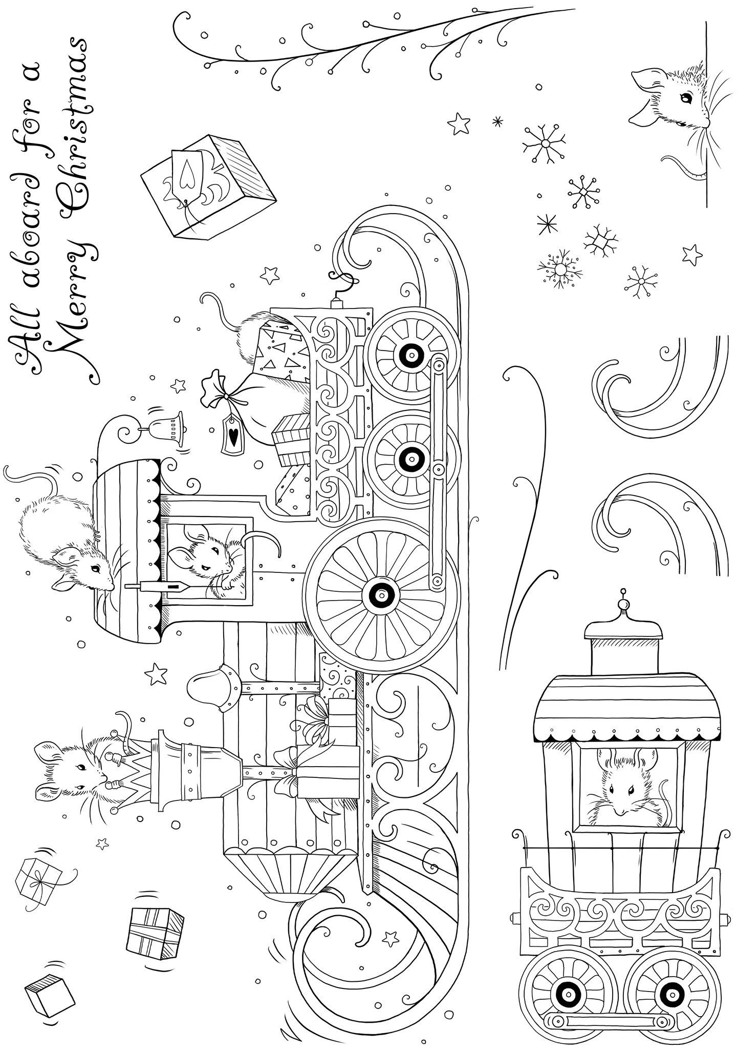 Pink Ink Designs  Christ-Mouse Express 6 in x 8 in Clear Stamp Set