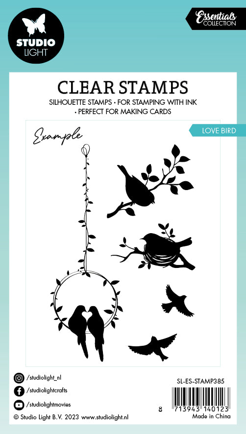 Studio Light SL Clear Stamp Love Bird Essentials 62x93x3mm 5 PC nr.385