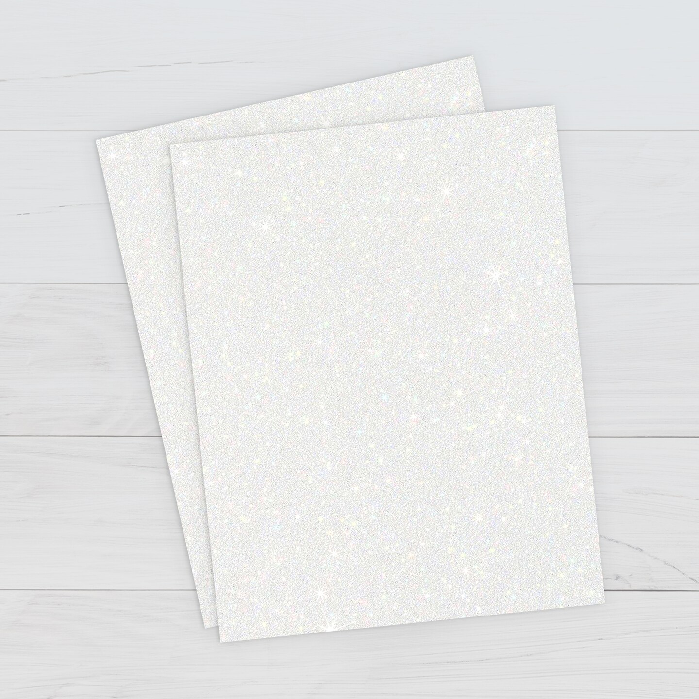 Printworks Printable White Glitter Cardstock, 15 Sheets, 8.5” x 11 ...