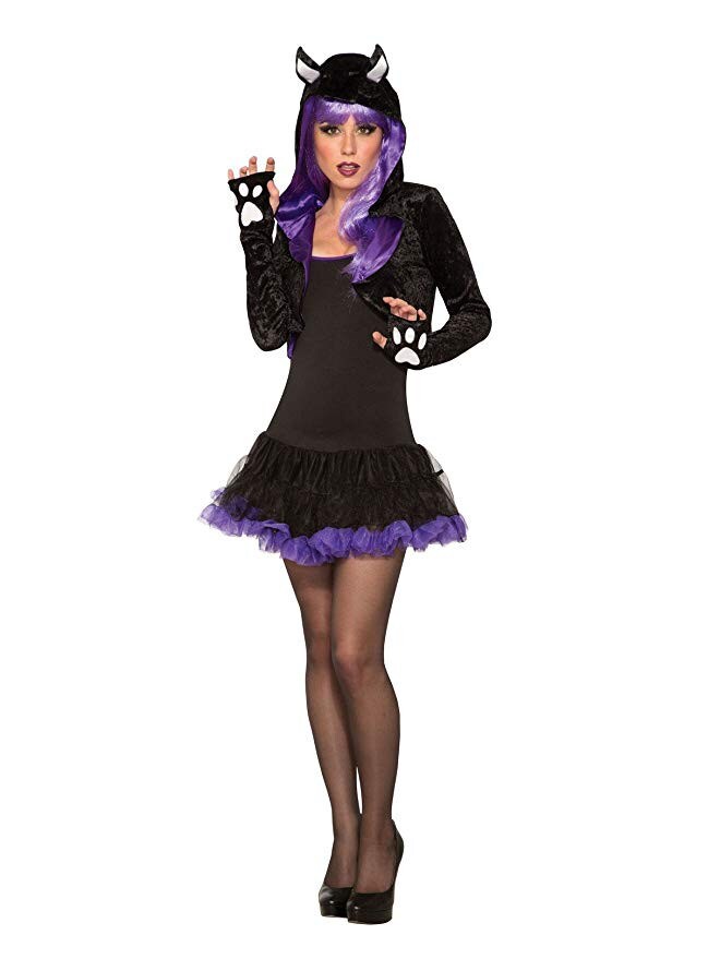 Adult&#x27;s Womens Black Cat Faux Animal Shrug Costume Accessory