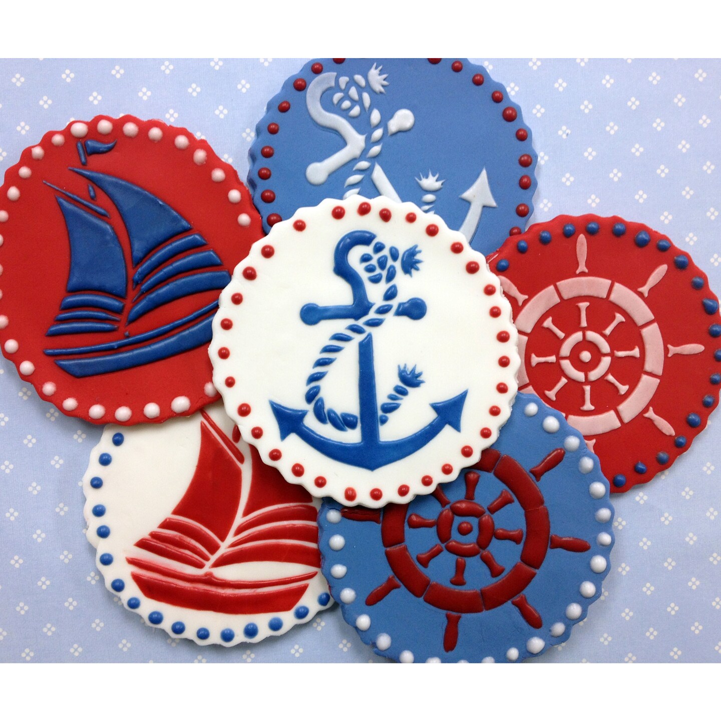 Sailor&#x27;s Delight Cookie Stencil Set | C895 by Designer Stencils | Cookie Decorating Tools | Baking Stencils for Royal Icing, Airbrush, Dusting Powder | Reusable Plastic Food Grade Stencil for Cookies | Easy to Use &#x26; Clean Cookie Stencil