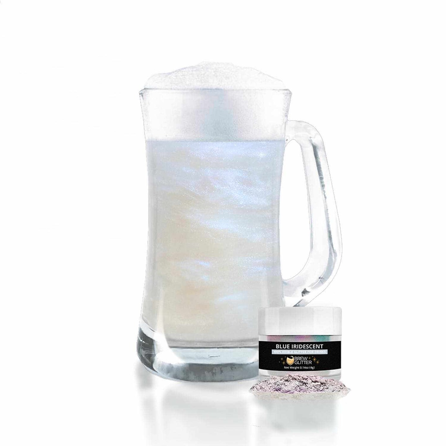 Draping Iridescent Glass Cocktail Pitcher Set