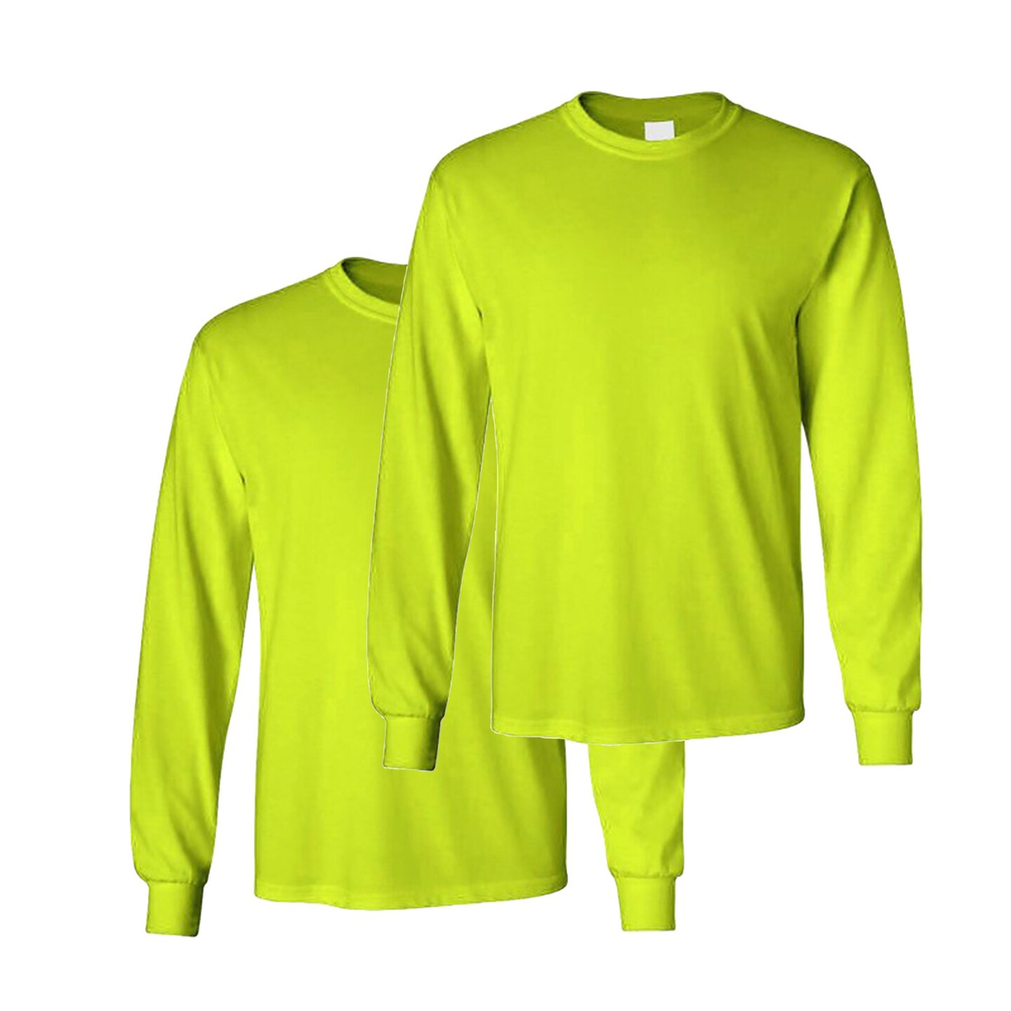 Safety Green Construction Crewneck Long Sleeve T-Shirts | RADYAN®