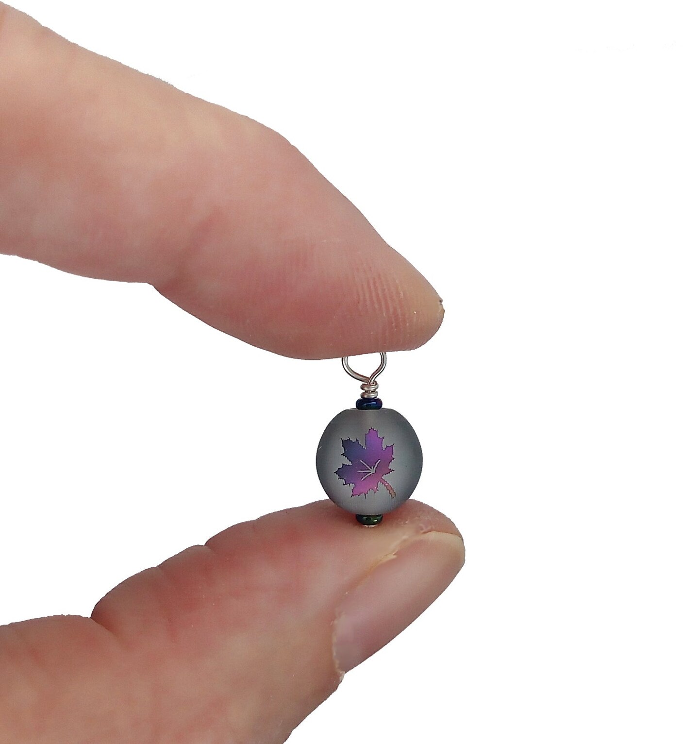 Beautiful Fall Leaf Bead Charms with Crystal Dangles, Set of 20 pieces, Adorabilities