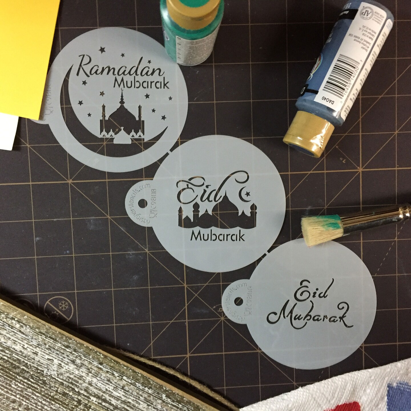 Eid Mubarak Cookie Stencil Set | C980 by Designer Stencils | Cookie Decorating Tools |