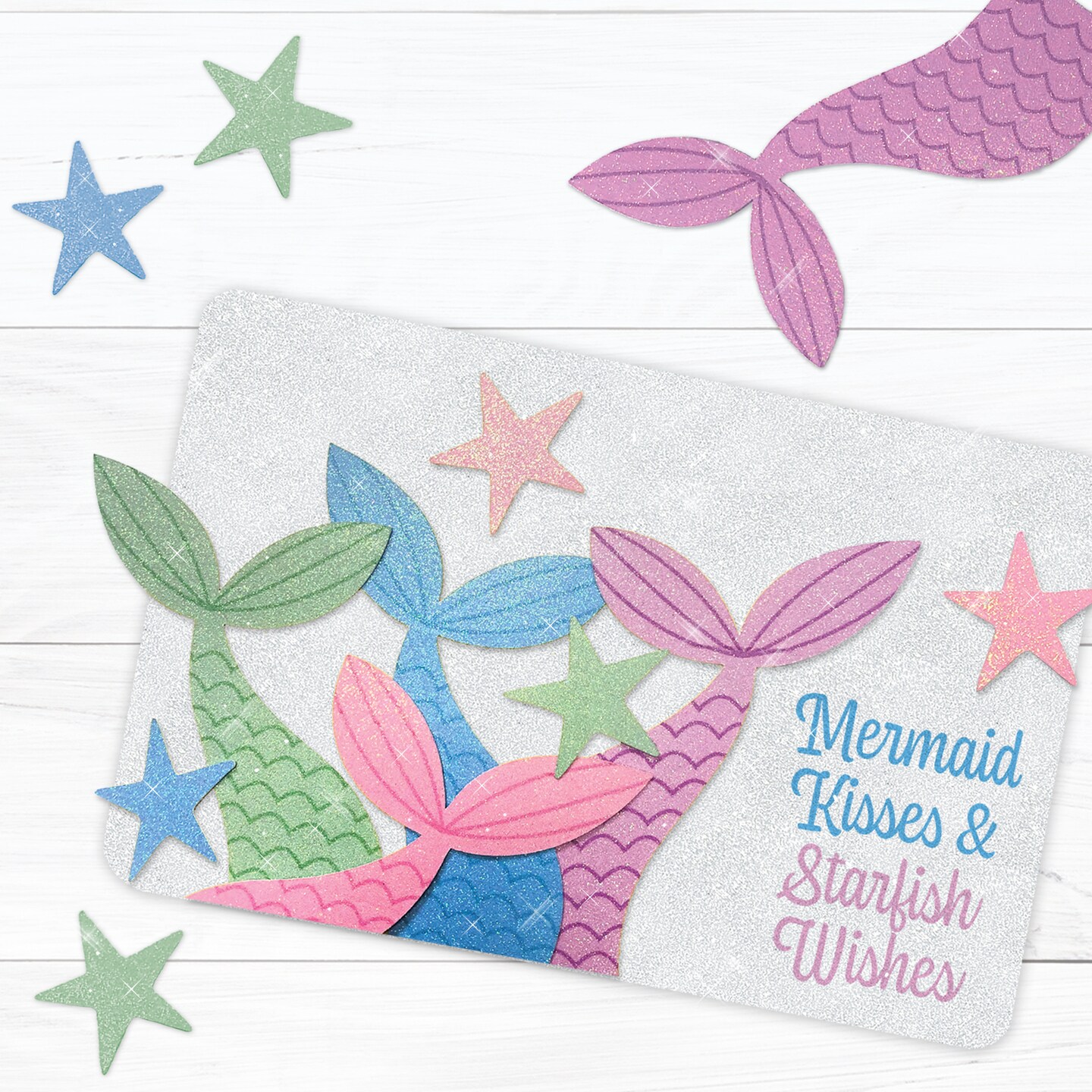 Printworks Printable White Glitter Cardstock, 15 Sheets, 8.5” x 11” (00514)