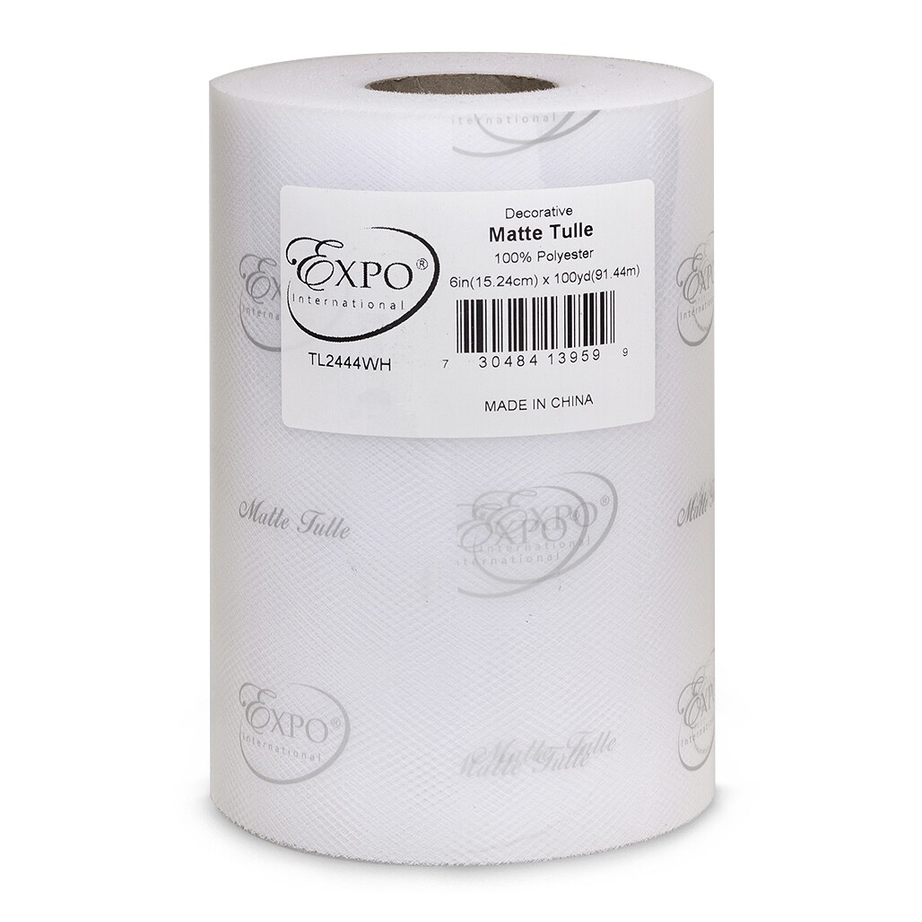 Decorative Matte Tulle, Roll/Spool of 6&#x201D; X 100 Yards, Pack of 1
