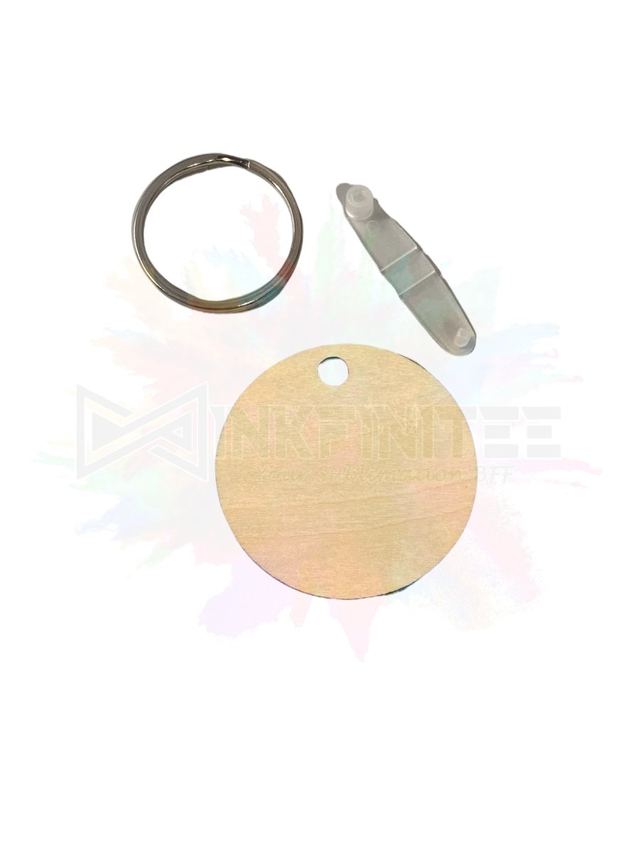 Sublimation WOOD Keychain Round