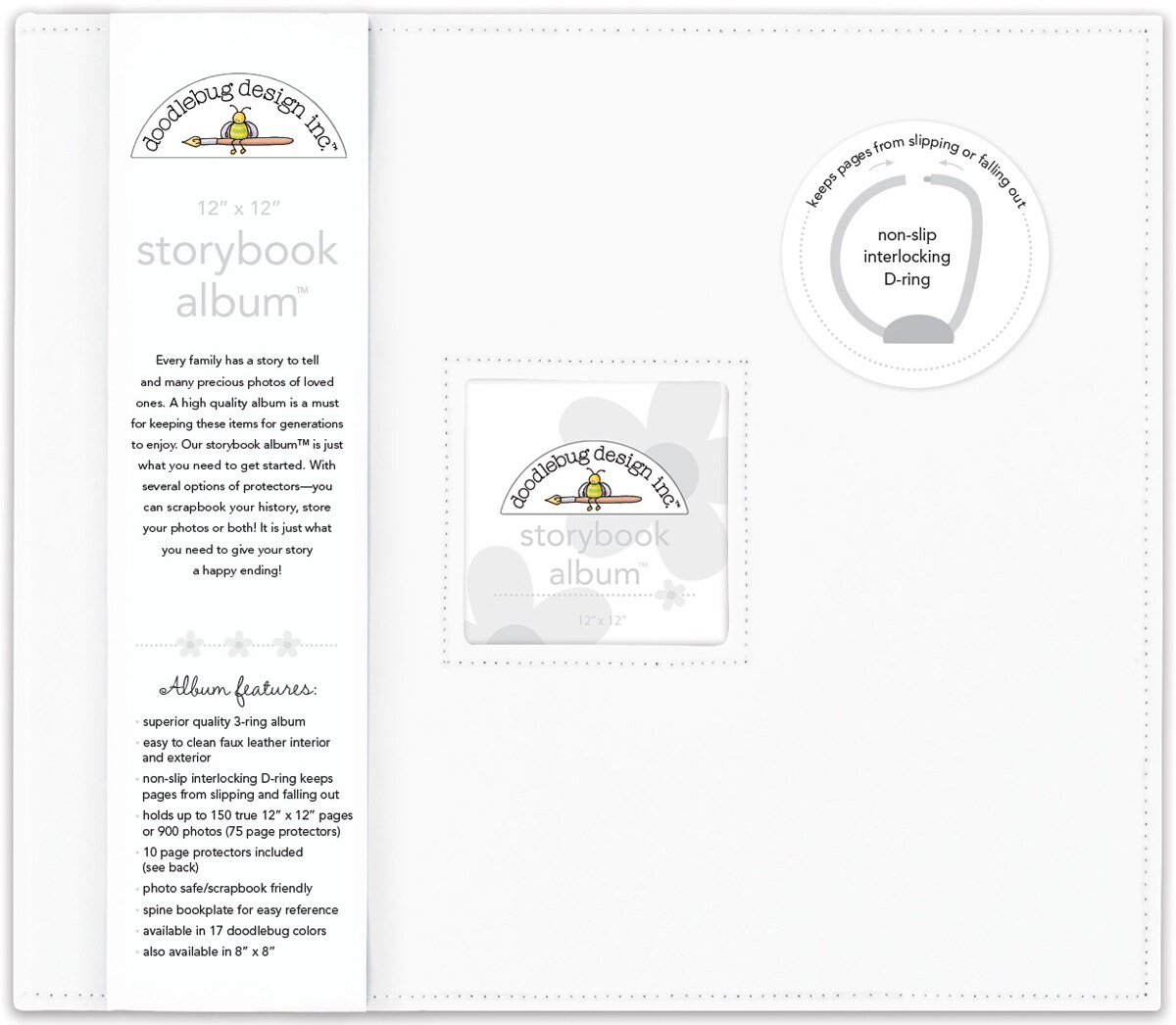 Doodlebug Storybook D-Ring Album 12&#x22;X12&#x22;