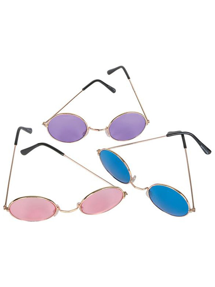 Dozen (12) Pack Assorted John Lennon Funky Retro 70s Round Costume Glasses