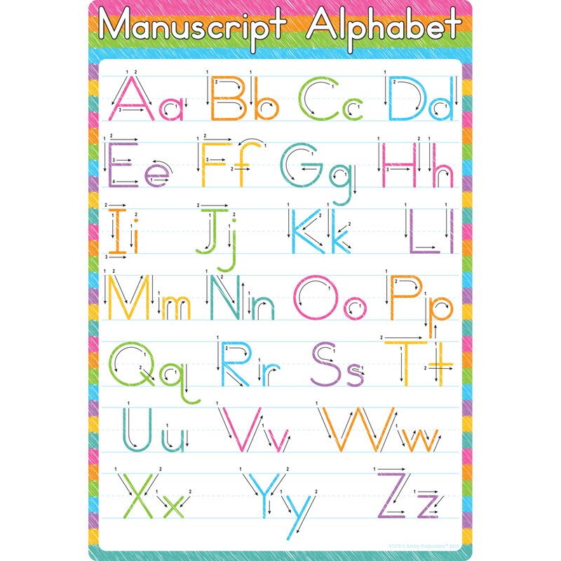 Smart Poly&#xAE; Chart Manuscript Alphabet, 13&#x22; x 19&#x22;