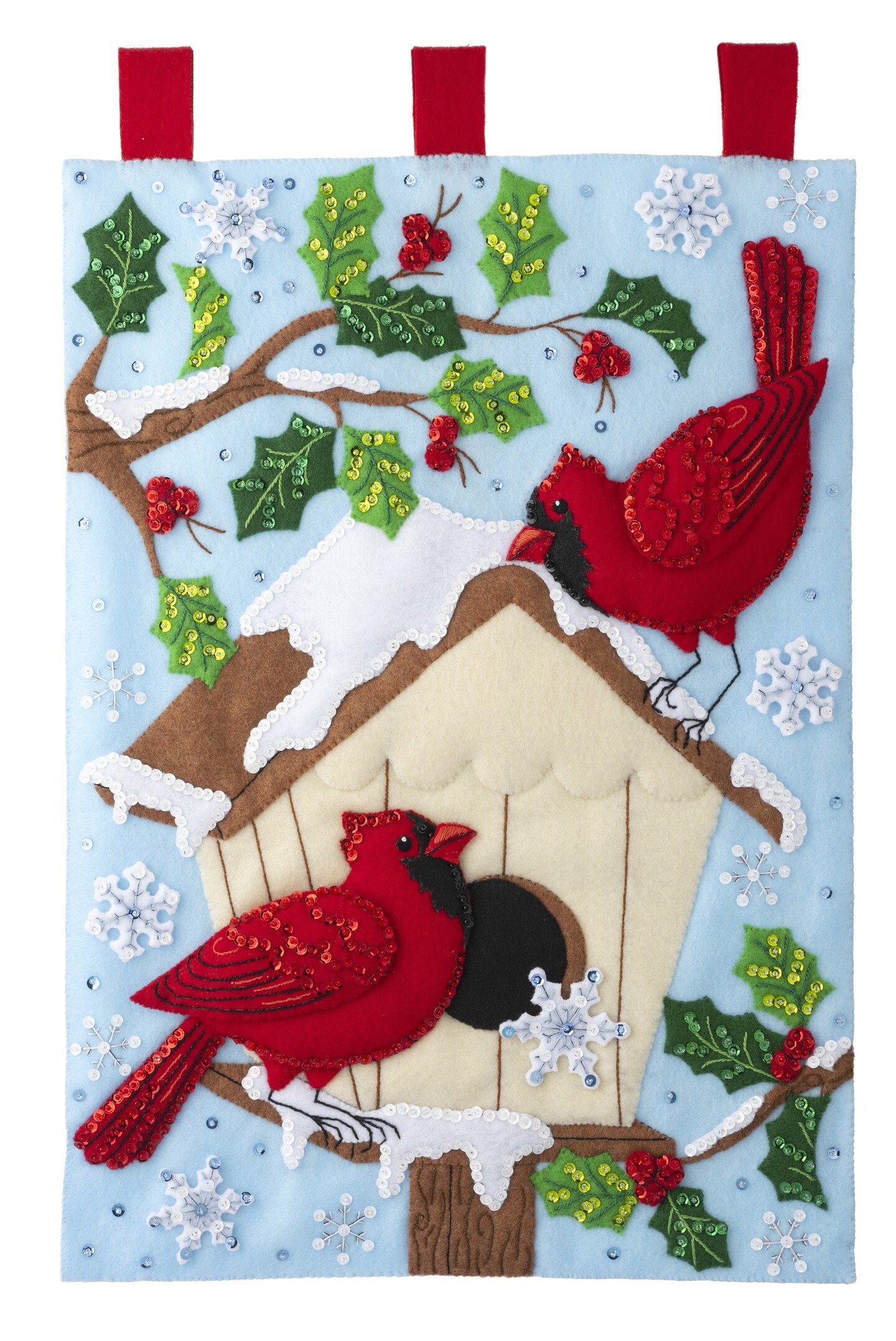 Bucilla Felt Wall Hanging Applique Kit Cardinal Birdhouse Michaels