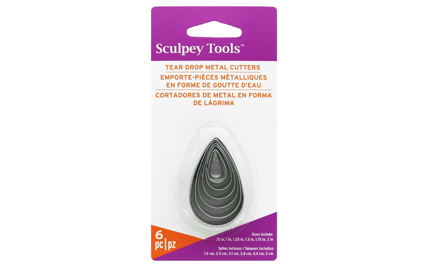 Polyform Premo Metal Cutter Set Tear Drop 6pc