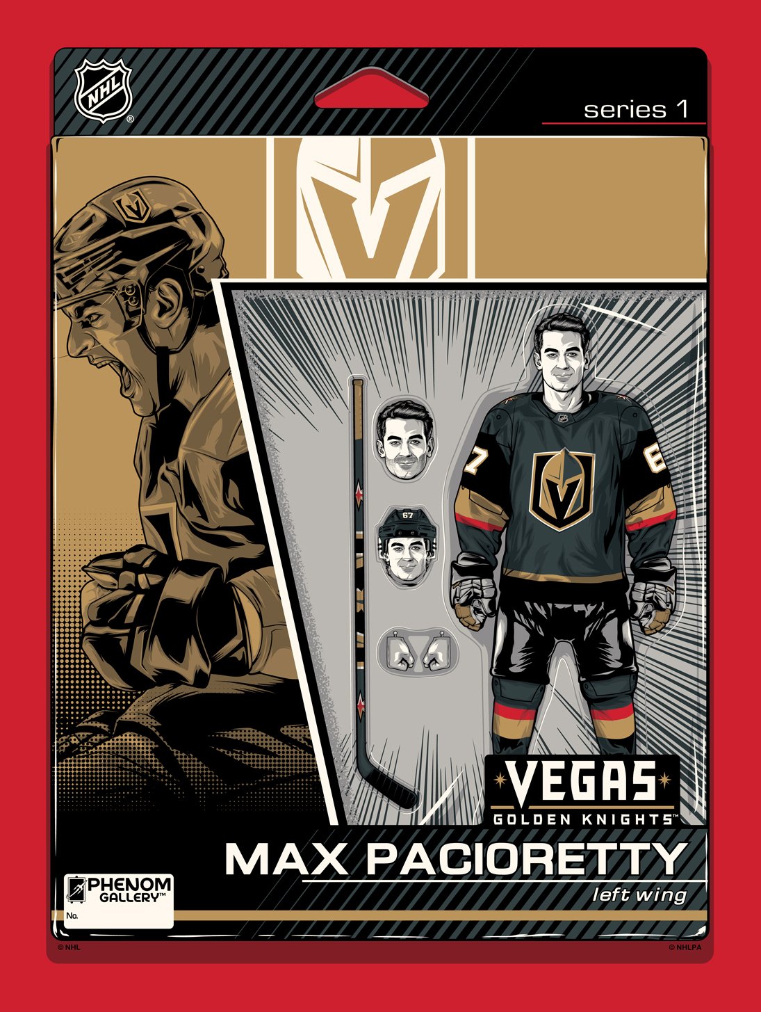 Phenom Gallery Vegas Golden Knights Max Pacioretty Action Figure Serigraph