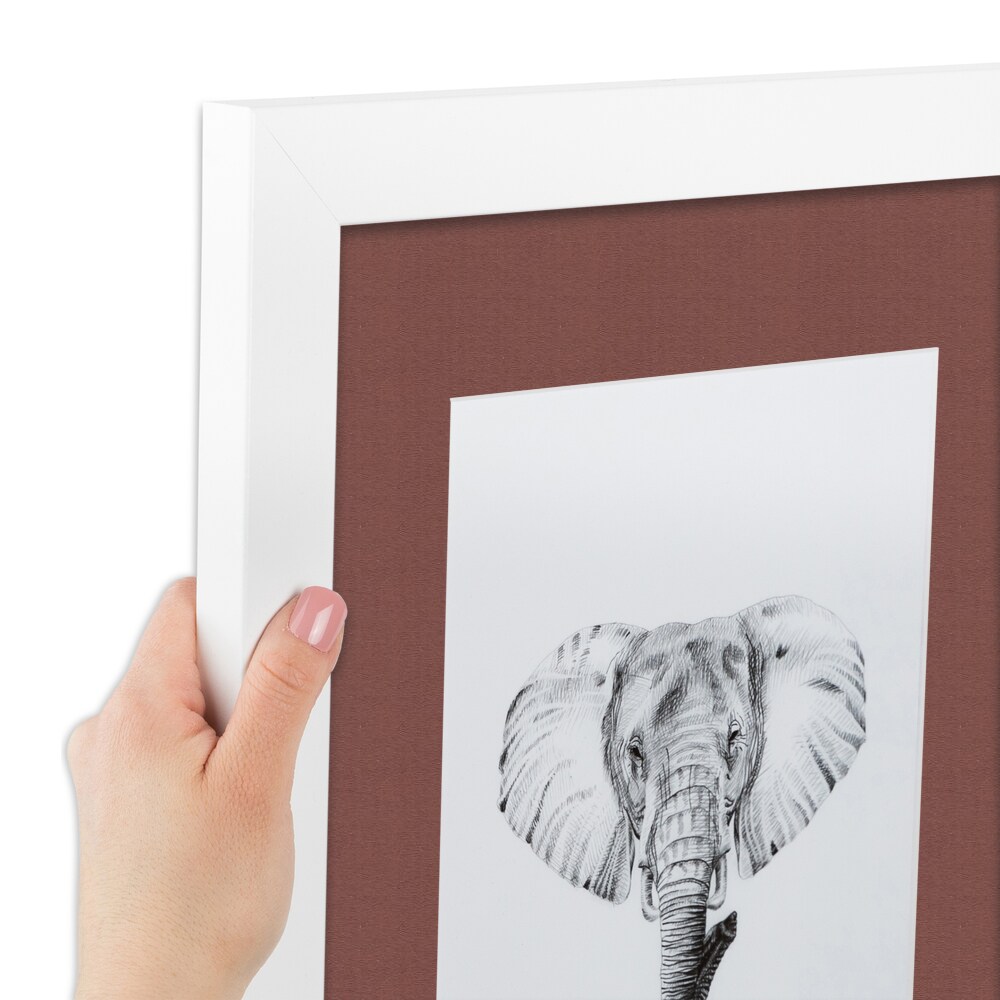 ArtToFrames Collage Photo Picture Frame with 1 - 10x15 inch Openings, Framed in White with Over 62 Mat Color Options and Regular Glass (CSM-3966-1402)