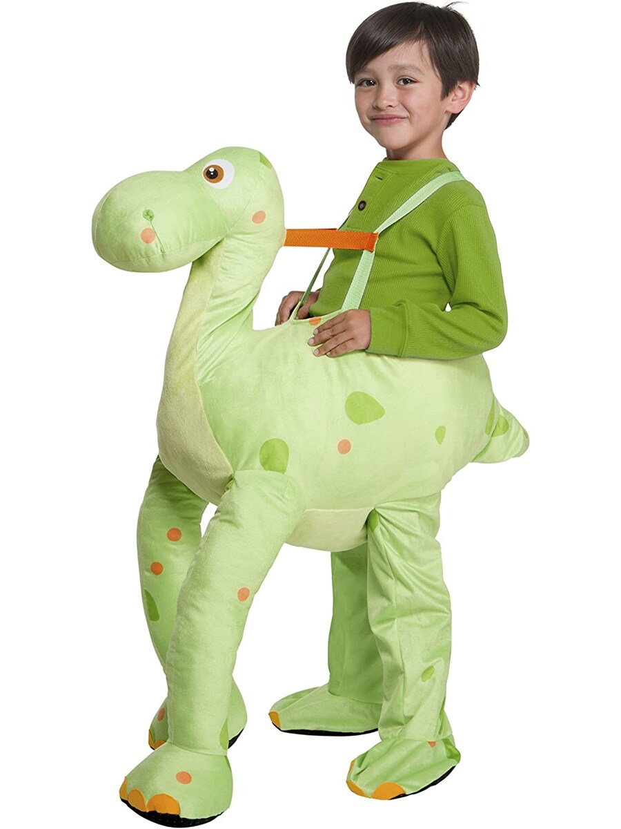 Ride On Green Dinosaur Jurassic Dino Rider Toddler Costume One Size