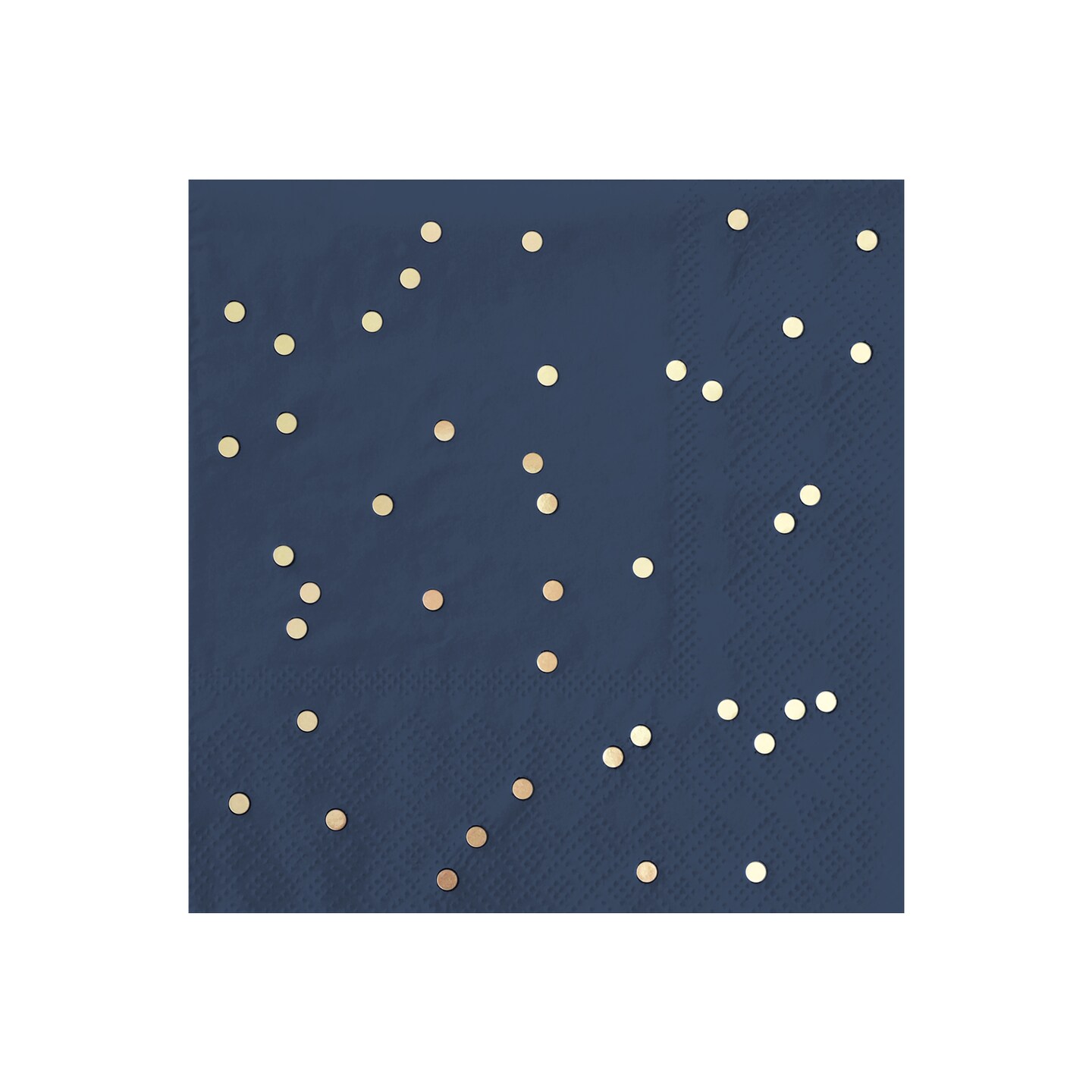 Paper Napkins - Cocktail - Navy &#x26; Gold Confetti