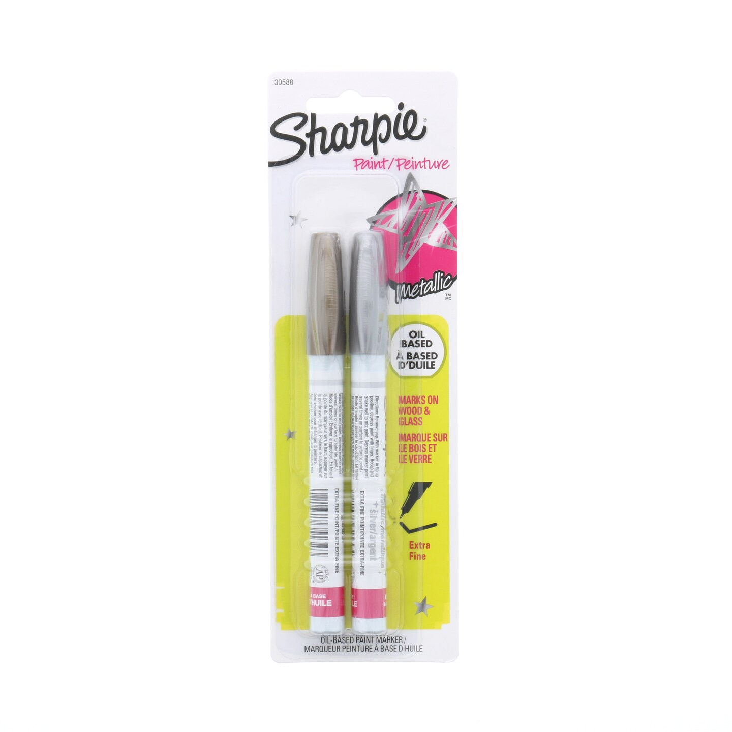 Sharpie Oil-Based Paint Marker - Gold and Silver, Extra Fine Point, Set of  2