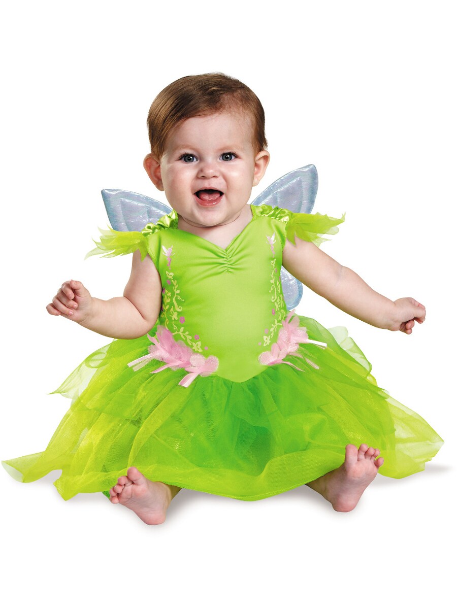Child Girls Deluxe Disney Peter Pan Tinker Bell Fairy Baby Infant Dress Costume