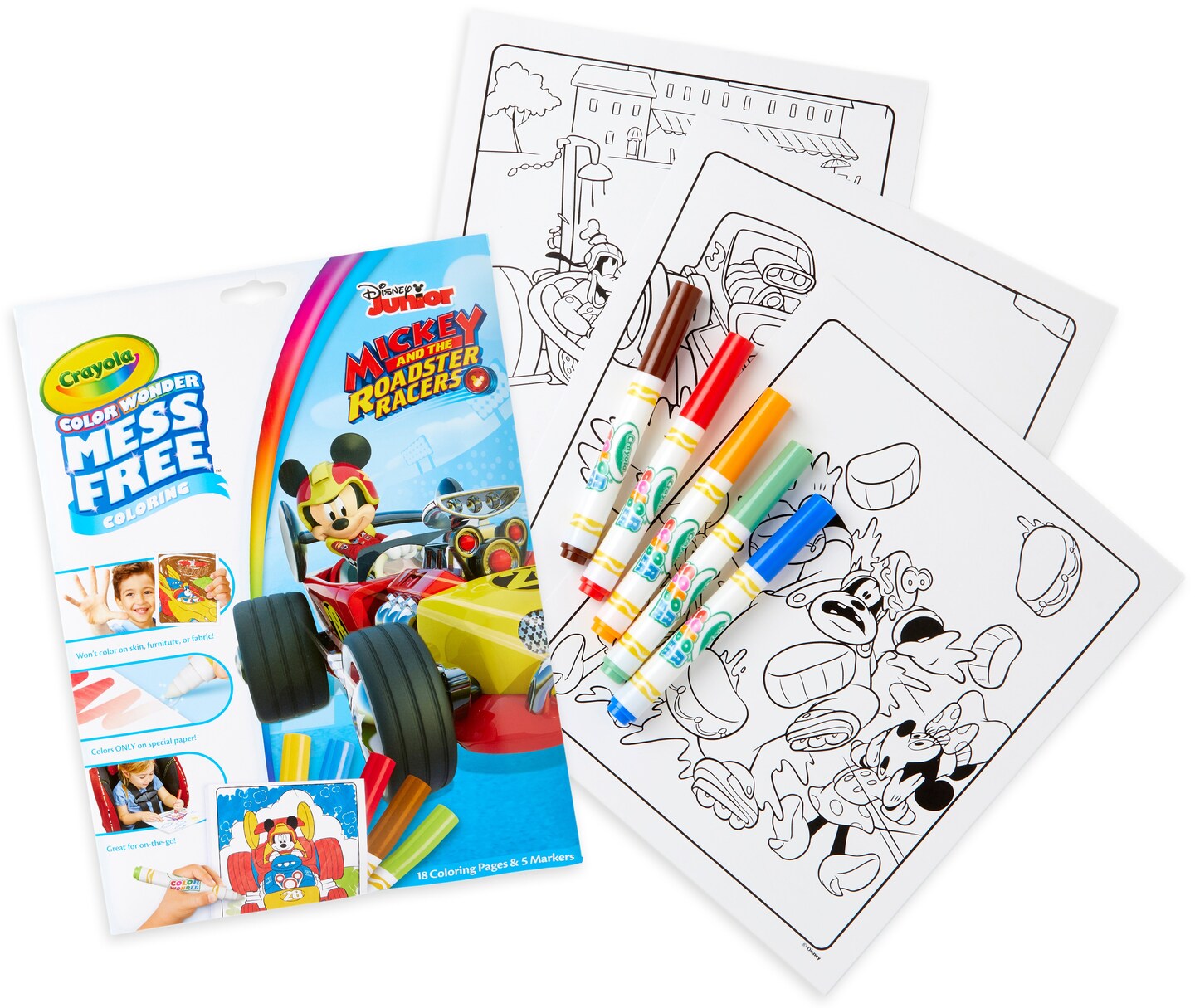 Crayola Color Wonder Coloring Pad & Markers-Mickey Mouse Roadster Racers