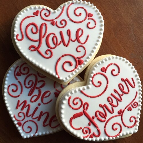 Love, Be Mine, Forever Hearts Cookie Stencil Set | Baking Stencils for Royal Icing, Airbrush, Dusting Powder |
