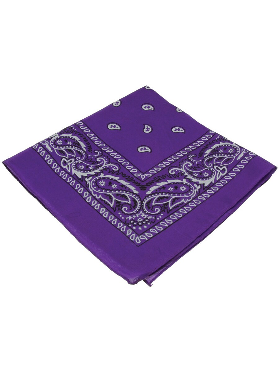 Purple Cowboy Cowgirl Western Bandana Head Scarf Costume Accessory