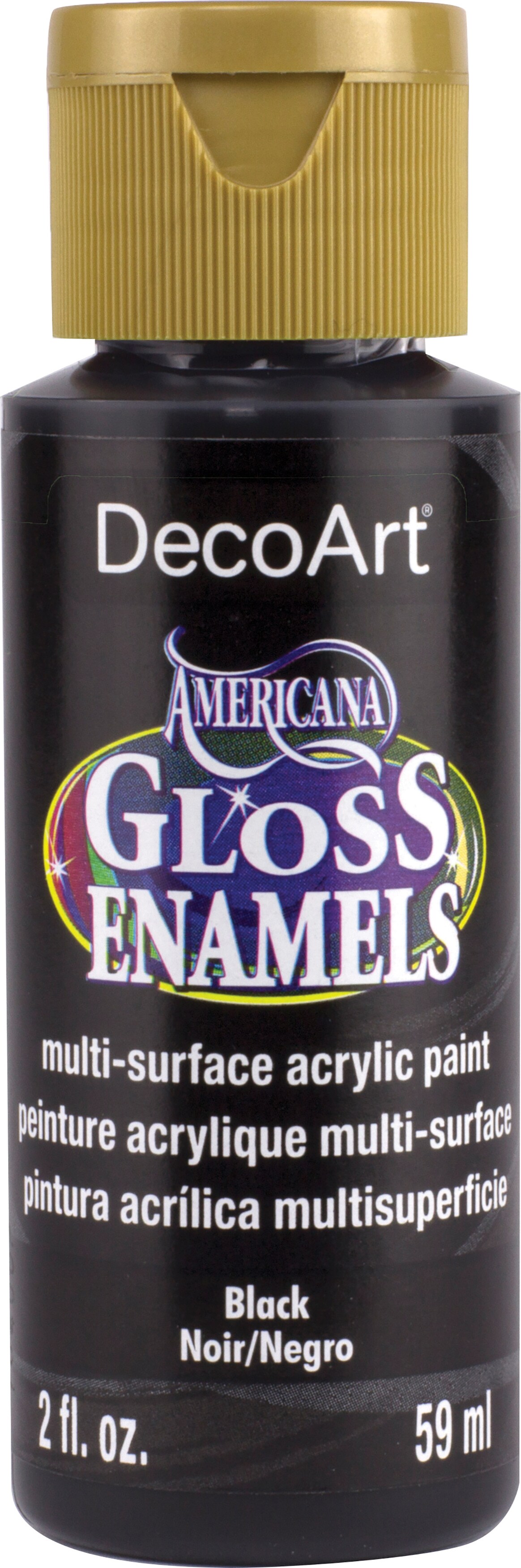 Americana Gloss Enamels Black 2 oz.