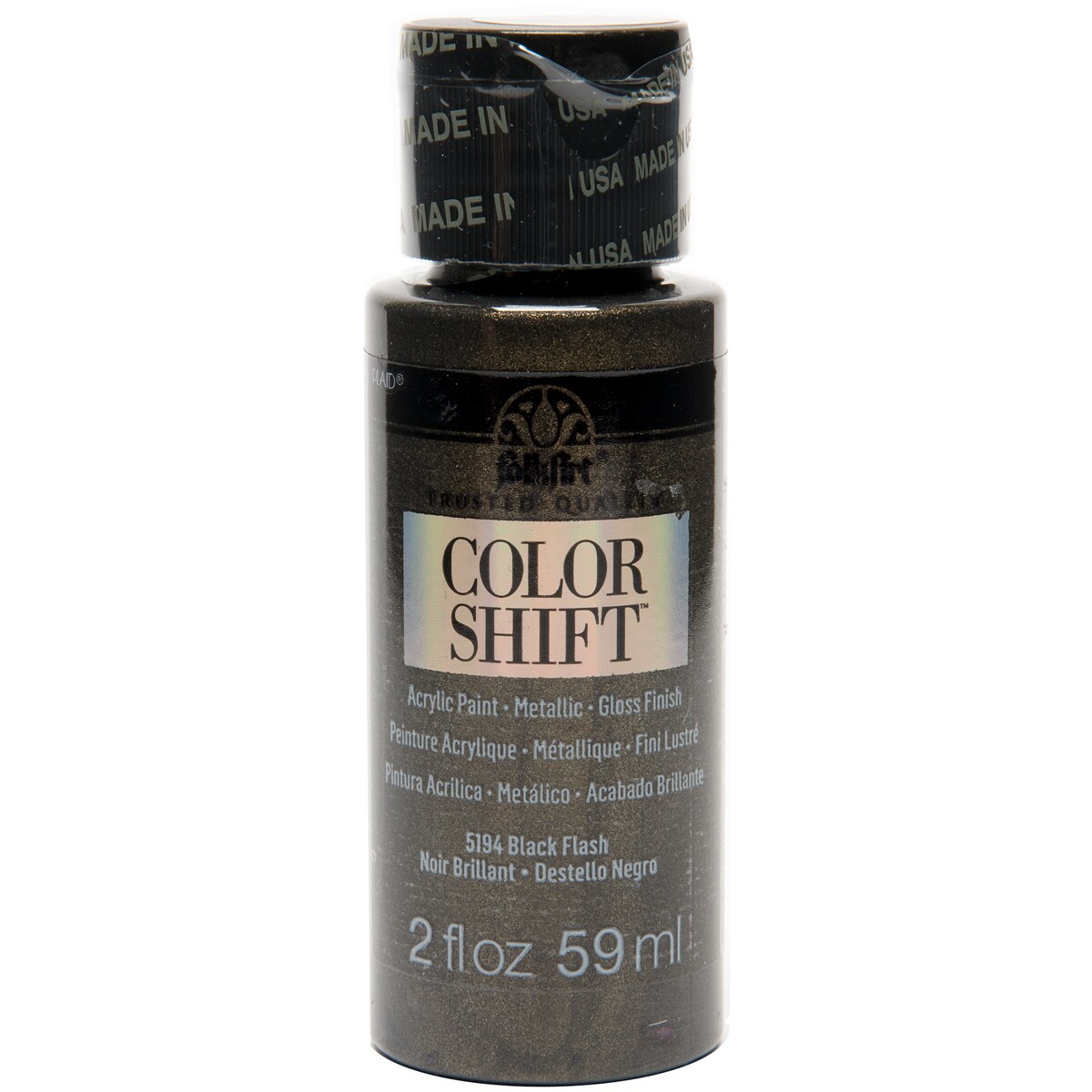 FolkArt Color Shift Paint 2oz-Black Flash
