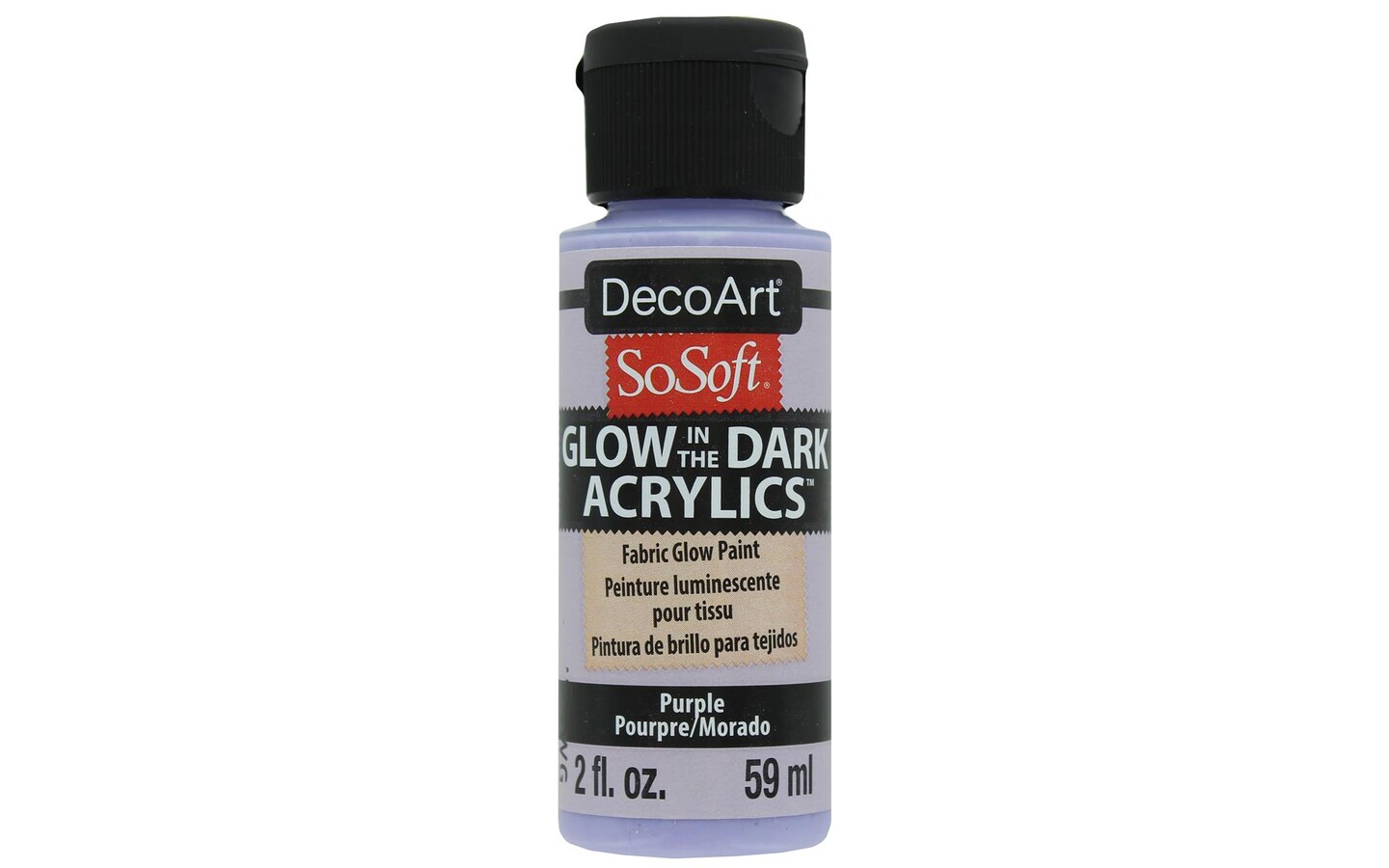 DecoArt SoSoft Acrylic Glow in the Dark Fabric Paint - 2oz