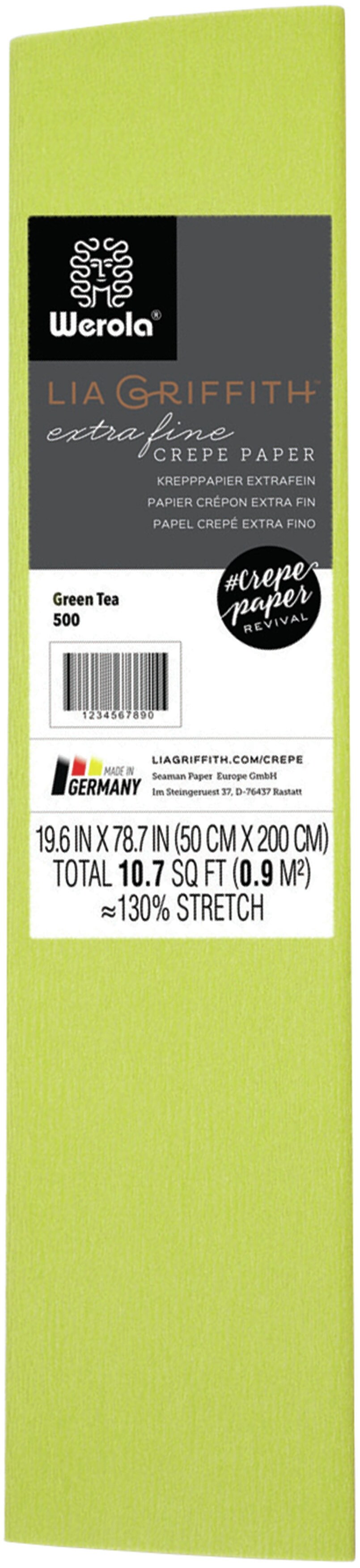 Lia Griffith Extra Fine Crepe Paper 19.6&#x22;X78.7&#x22;-Green Tea