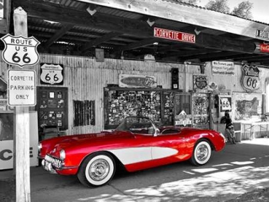 Red Corvette Poster Print by Vadim Ratsenskiy - Item # VARPDX3VR1670