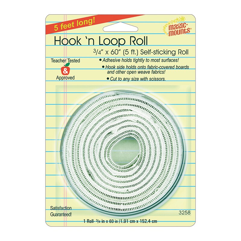 Hook &#x27;n Loop, 3/4&#x22; x 60&#x22; Roll