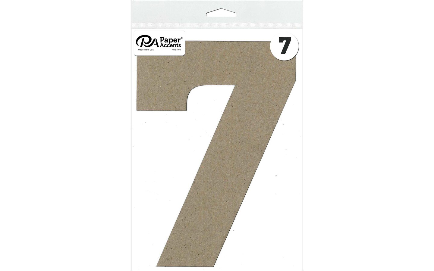 Chipboard Number 8&#x22; 7 1pc Natural