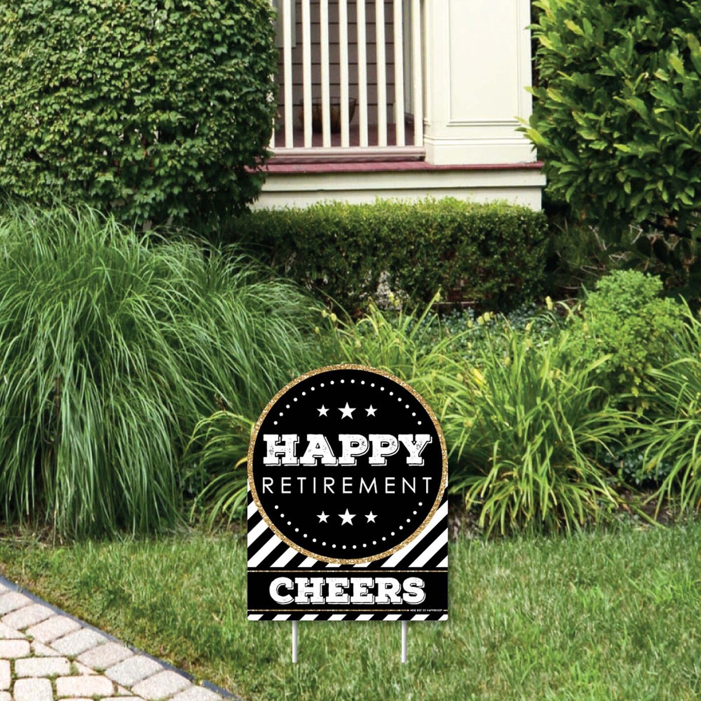 Big Dot of Happiness Happy Retirement - Outdoor Lawn Sign - Retirement Party Yard Sign - 1 Piece