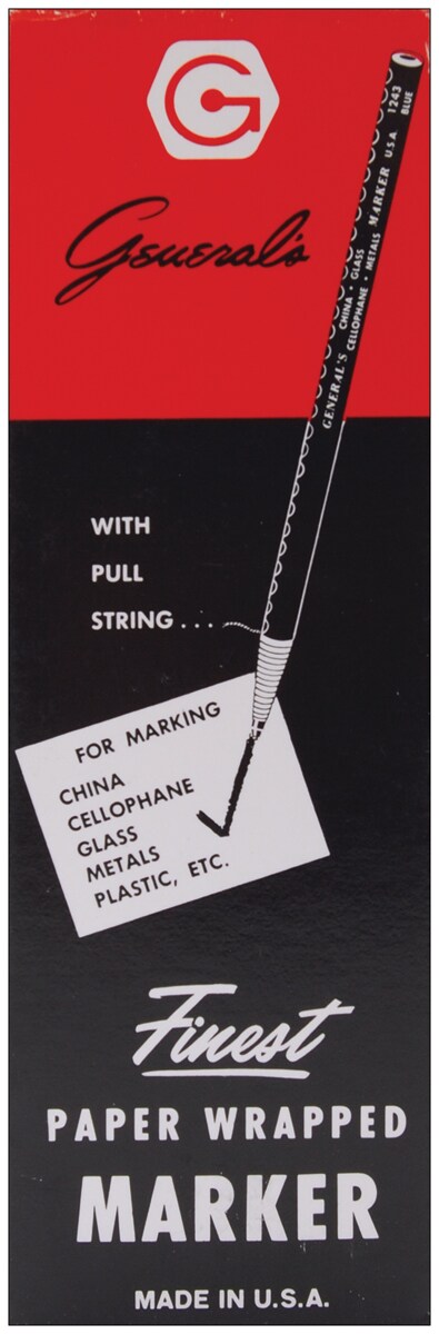 General Pencil China Marker Multi-Purpose Grease Pencil-Black
