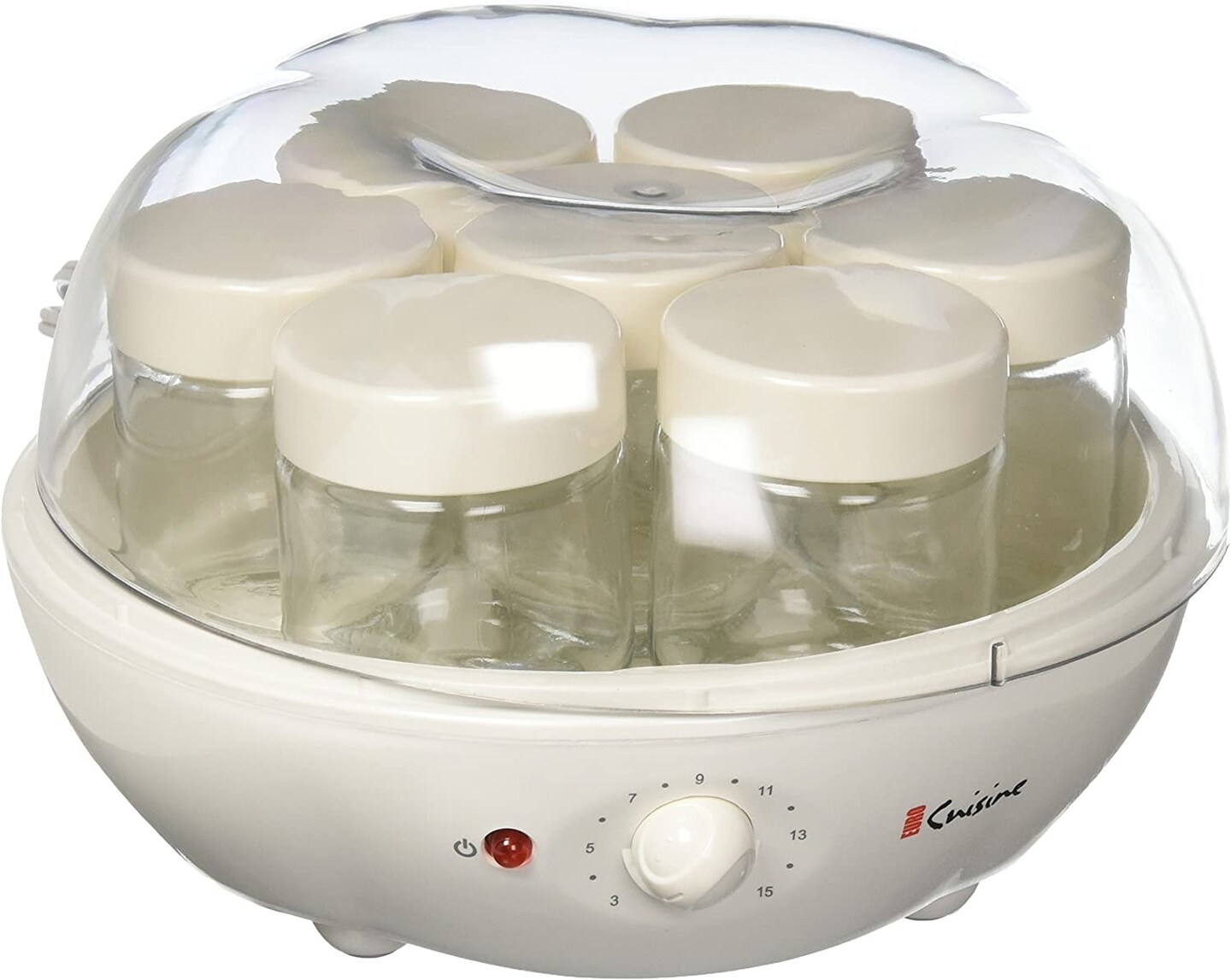 Euro Cuisine YM100 Automatic Electric Homemade Yogurt Maker with Serving Jars
