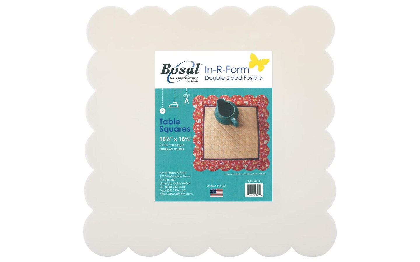 Bosal In R Form Fusible Dbl Side Table Squares 2pc