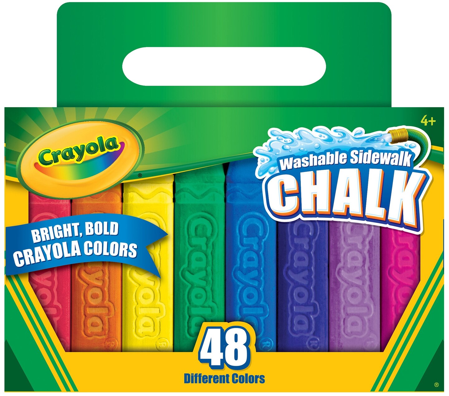 Crayola Washable Sidewalk Chalk-Assorted Colors 48/Pkg
