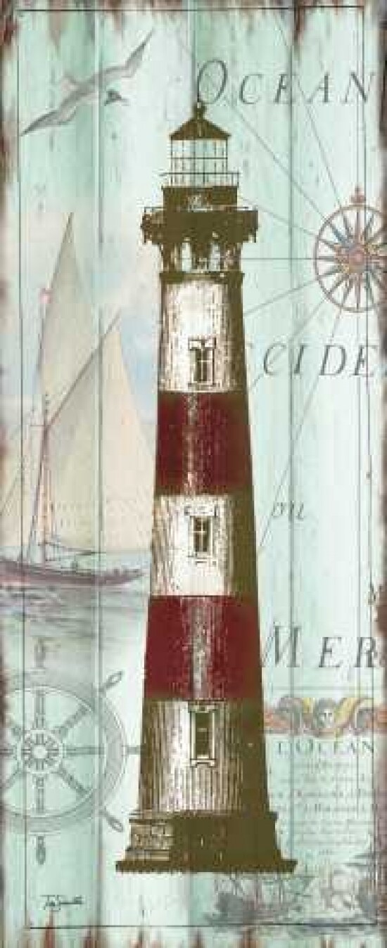 Antique La Mer Lighthouse Panel II Poster Print by  Tre Sorelle Studios - Item # VARPDXRB9405TS