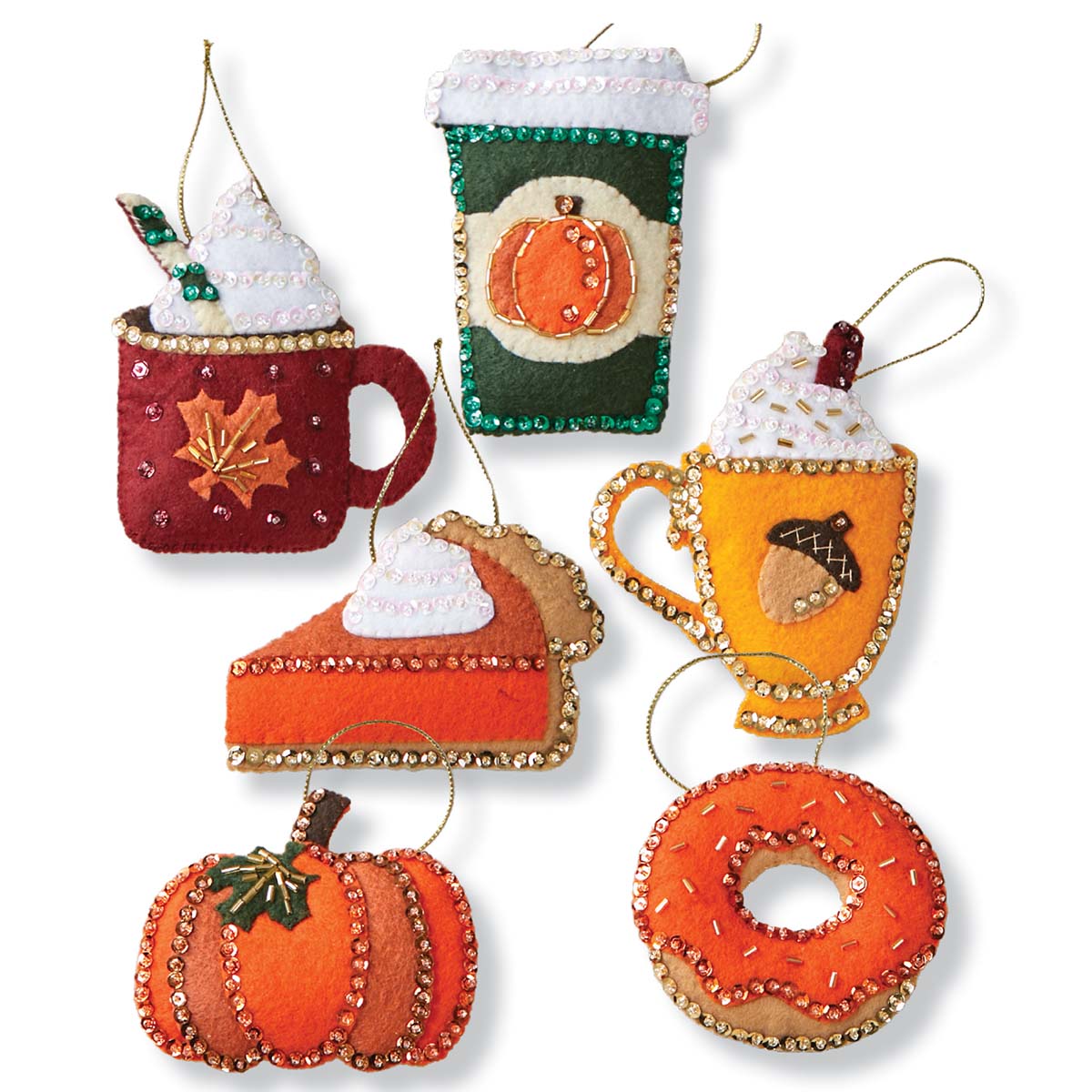 Felt Street Pumpkin Spice Felt & Sequin Kit Michaels