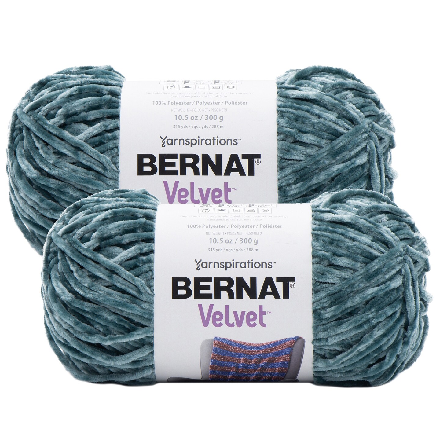 (Pack of 2) Bernat Velvet Yarn-Frosted Pine
