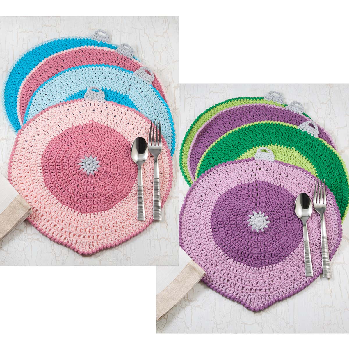 Village Yarn Ornament Place Mats Set of 8 Crochet Yarn Kit Michaels