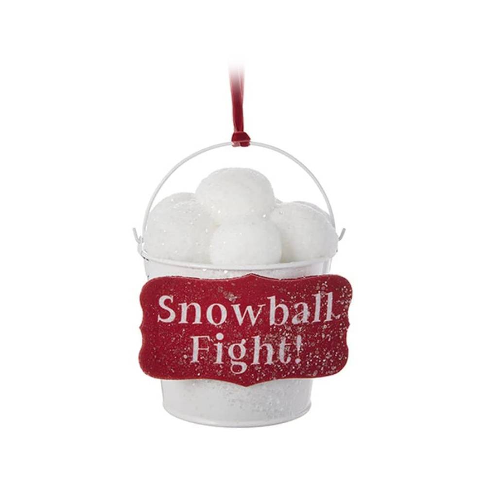 RAZ Imports 2022 North Pole Friends 6.5&#x22; Snowball Fight Bucket